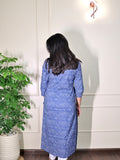 Sapphire Waves - Blue Leheriya Kurti